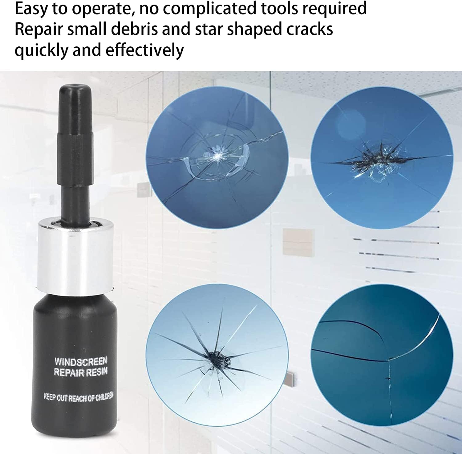 Windshield Crack Repair Kit– Stops Cracks Instantly (Tomorow Delivery)