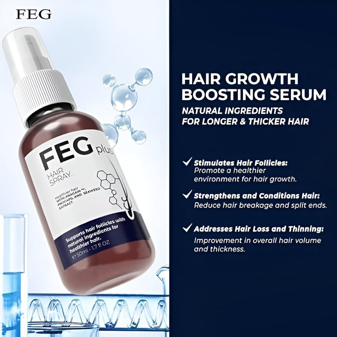 FEG Plus Hair Growth Spray Original [ FREE SHIPPING ALL OVER KSA ] EID OFFER LIVE !!!!!