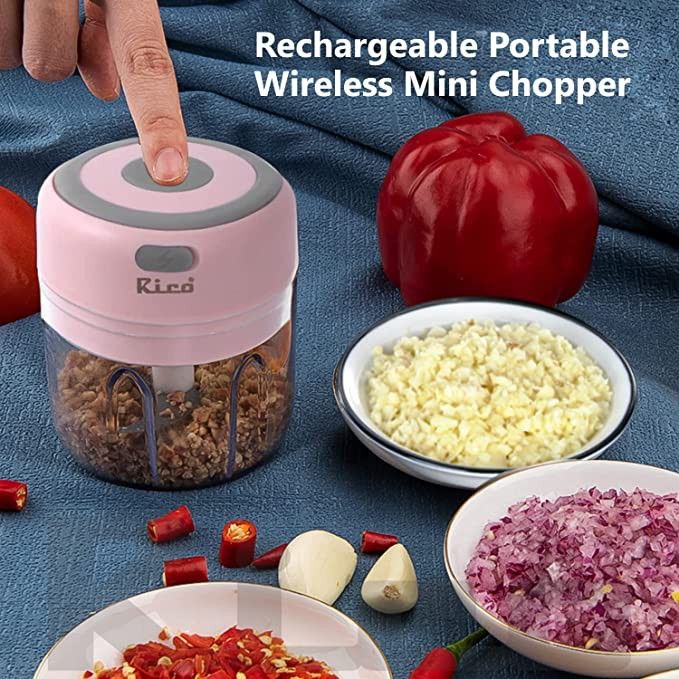 Portable Electric Mini Garlic Cutter Masher Vegetable Fruit Meat Food Chopper Grinder FREE SHIPPING ALL OVER KSA