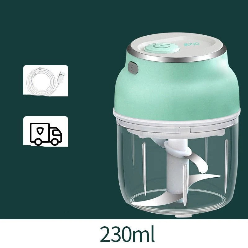 Portable Electric Mini Garlic Cutter Masher Vegetable Fruit Meat Food Chopper Grinder FREE SHIPPING ALL OVER KSA